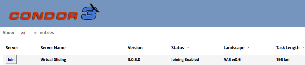 Condor3 Serverlist